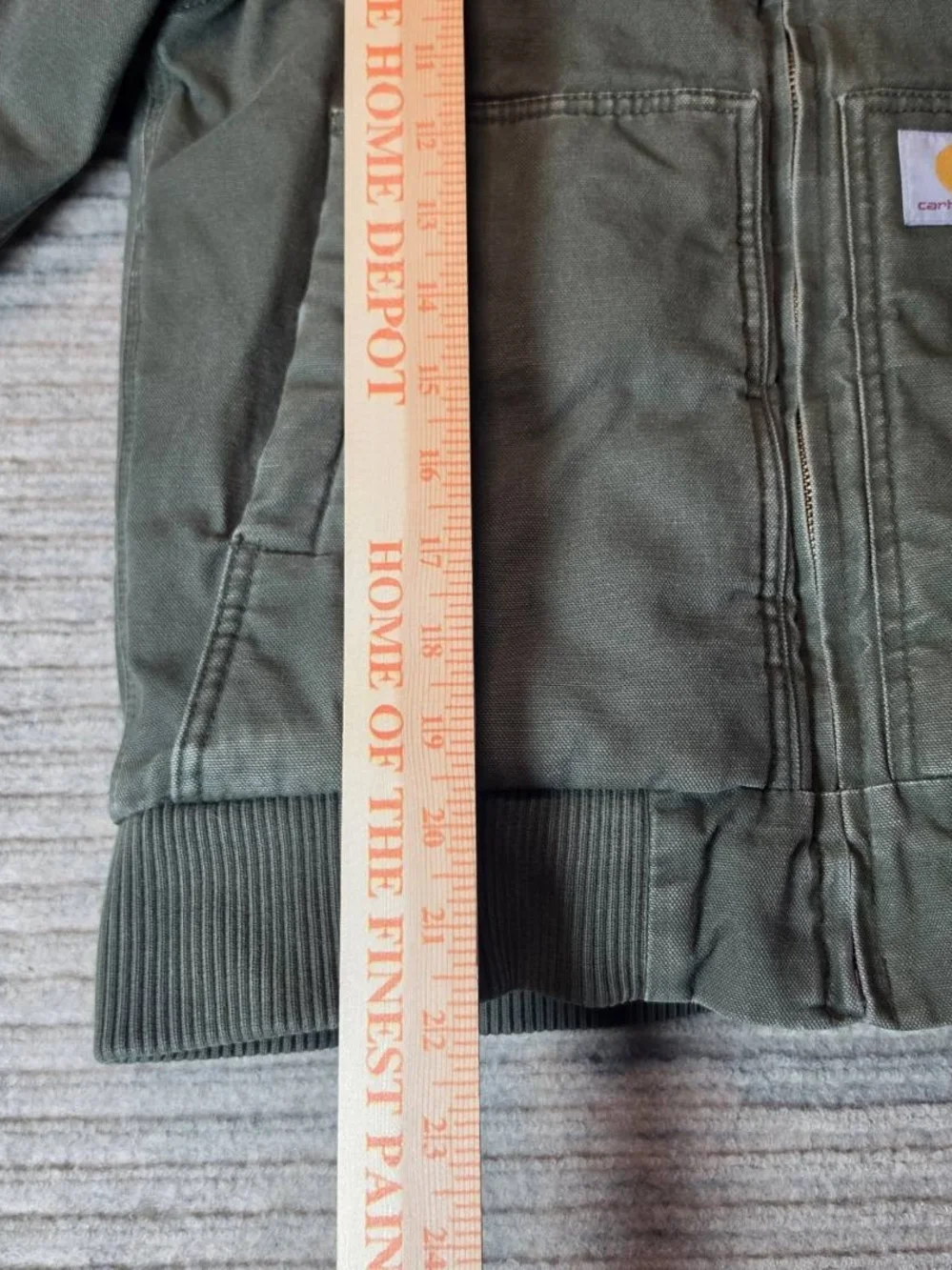 Carhartt Flannel Quilt Lined Active Jacket Youth Medium 10-12 Green OJ8545-B